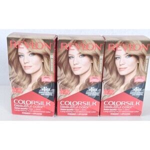Revlon Colorsilk Beautiful Color Permanent Hair Color Dark Ash Blonde Set of 3